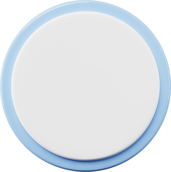 Blue Minimalist 3D Circle Shape